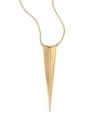 Elizabeth and James | Metallic Pyramid Spike Bar Pendant Necklace | Lyst