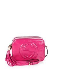 Gucci Soho Patent Leather Disco Bag in Bright Pink (Pink) - Lyst