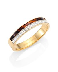 Michael Kors | Metallic Tortoiseprint Baguette Bangle Bracelet | Lyst
