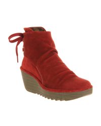 fly london red wedges