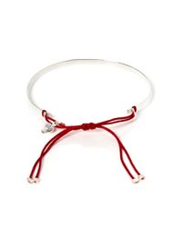 Gag & Lou | Metallic Silver Plaque Love Bracelet | Lyst