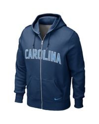 Nike Men's North Carolina Tar Heels Full-Zip Hoodie Sweatshirt in Navy ...