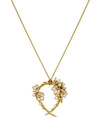 Shaun Leane | Metallic Branch Hoop Pendant Diamond And Cultured Pearl Necklace | Lyst