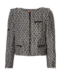 Alice + Olivia Black Sahara Embroidered Twill Jacket