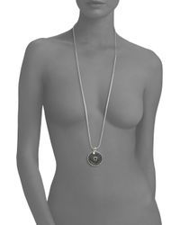 John Hardy | Metallic Sterling Silver and 18k Yellow Gold Coin Necklace | Lyst