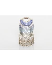 Eddie Borgo | Blue Pave Hinge Plate Ring | Lyst