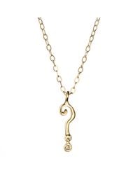 Lulu Frost | Metallic Code 18kt Question Mark Necklace | Lyst