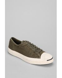 Converse Jack Purcell Washed Sneaker in Olive (Green) for Men | Lyst