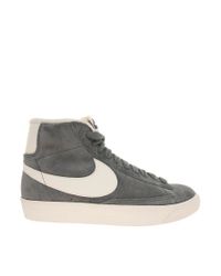 nike blazer high womens grey