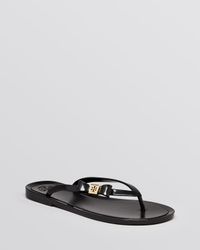 tory burch black jelly flip flops