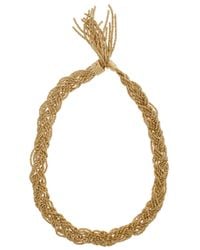 Aurelie Bidermann | Metallic Miki Gold Braided Necklace | Lyst
