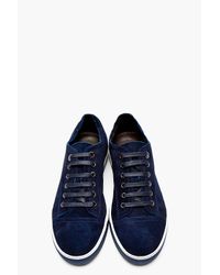 lanvin sneakers navy