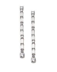 Adriana Orsini | Metallic Linear Sparkle Earrings | Lyst