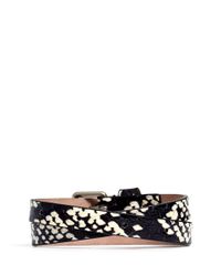 Alexander McQueen | Multicolor Snake-effect Leather Wrap Bracelet for Men | Lyst