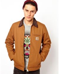 ASOS Carhartt Jacket Detroit Zip Front in Brown for Men - Lyst