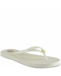 Tory Burch | White Rubber Thong Sandal | Lyst