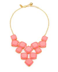 kate spade new york | Pink Shaken Stirred Statement Necklace | Lyst