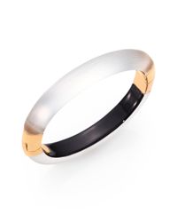 Alexis Bittar | Metallic Capped Lucite Hinged Bangle Bracelet | Lyst