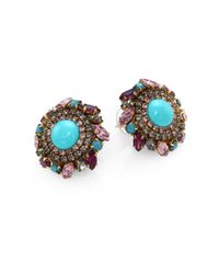 Erickson Beamon | Metallic 'damsel' Crystal Spiral Fringe Earrings | Lyst
