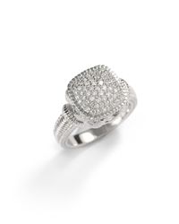 Judith Ripka | Metallic Pave White Sapphire Sterling Silver Ring | Lyst