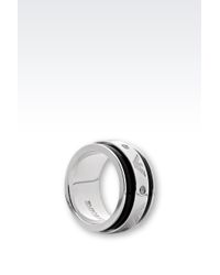 Emporio Armani | Black Ring | Lyst