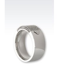 Emporio Armani | Metallic Ring for Men | Lyst