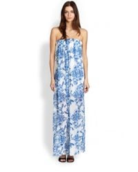 Alice + Olivia - Blue Trisha Printed Gown - Lyst