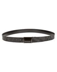 Burberry Check Belt in Black (Gray) for Men - Lyst