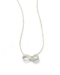 KC Designs | Metallic Diamond 14k White Gold Infinity Necklace | Lyst