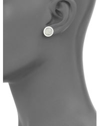 Michael Kors | Metallic PavÉ Slice Stud Earrings/Silvertone | Lyst