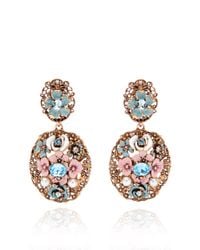Oscar de la Renta | Multicolor Baroque Floral Earrings | Lyst