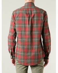 red plaid polo button down red plaid polo button down
