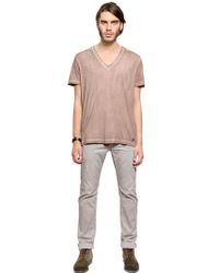DIESEL Dyed Faded Jersey Oversized T-shirt in Nude 