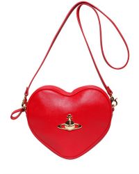 Vivienne Westwood Divina Heart Saffiano Faux Leather Bag in Red - Lyst
