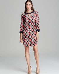 coastline ikat darcie trina turk silk dress pink coral