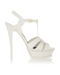 saint laurent sandals white