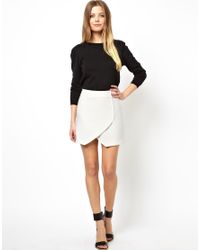 skirt wrap asos crepe exclusive lyst