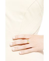 Janis Savitt | Metallic Gold with White Diamond Center Ring | Lyst