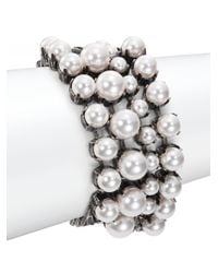 Lanvin | White Faux Pearl Four-strand Chain Bracelet | Lyst