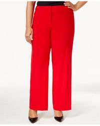 plus size red dress pants