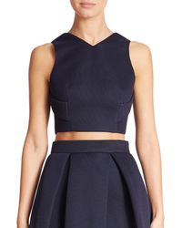 Nicholas | Blue Mesh Open-back Cropped Top | Lyst