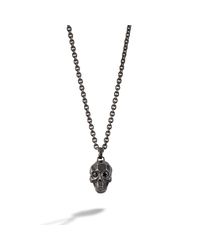 John Hardy | Black Classic Chain Skull Pendant Necklace for Men | Lyst