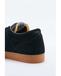 reebok black suede trainers