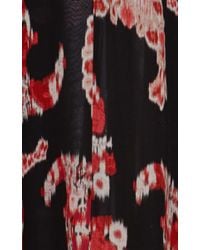 Giambattista Valli Black Printed Silk-georgette Maxi Skirt