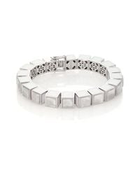 Eddie Borgo | Metallic White Lace Agate Inlaid Small Cube Bracelet | Lyst