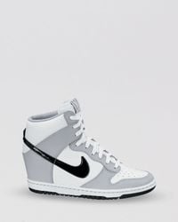 Nike Lace Up High Top Wedge Sneakers 