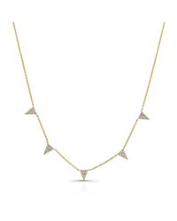 Anne Sisteron | Metallic 14Kt Yellow Gold Diamond Icicle Necklace | Lyst