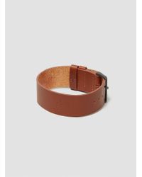TID - Brown Leather Wristband Tan for Men - Lyst