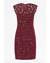 French Connection | Red Encrusted Lace Dress | Lyst