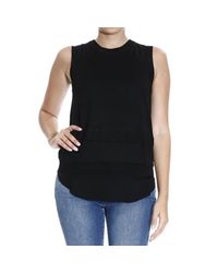 MICHAEL Michael Kors | Black Top Sleeveless Crew-neck | Lyst